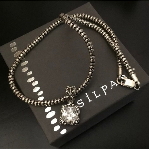 Silpada 17” Sterling Necklace & Uptown CZ Pendant - Picture 4 of 9